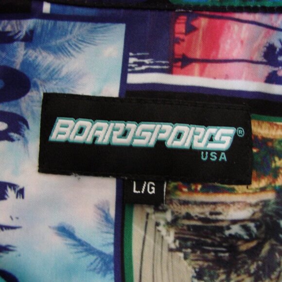 Boardsports Graphic Shirt Los Angeles California Hawaiian Palm Trees NEW NWT - Picture 3 of 12